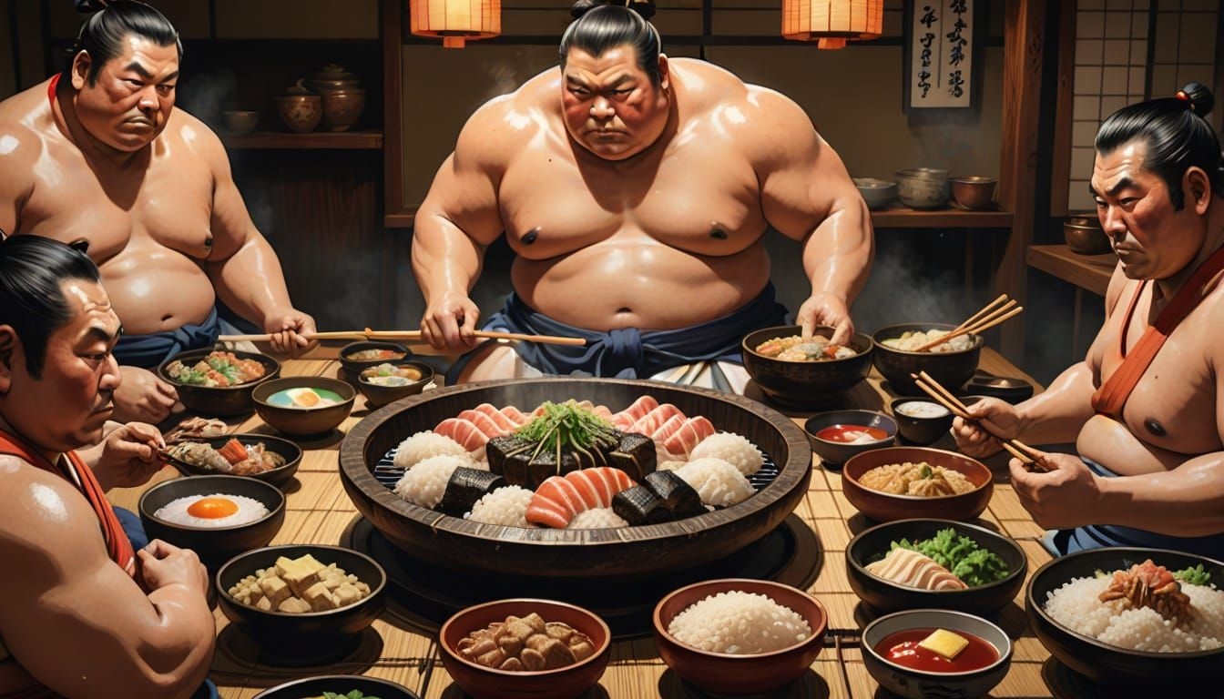 Que mangent les sumos : le régime alimentaire des lutteurs japonais
